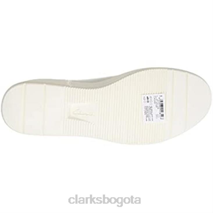 Clarks 0DX8L352 Zapatilla Clarks Layton Lace de piel blanca para mujer mujer cuero blanco
