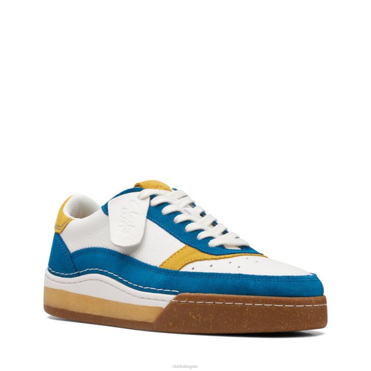 Clarks 0DX8L3527 craftcourtlace clarks combinado verde azulado hombres combinación verde azulado