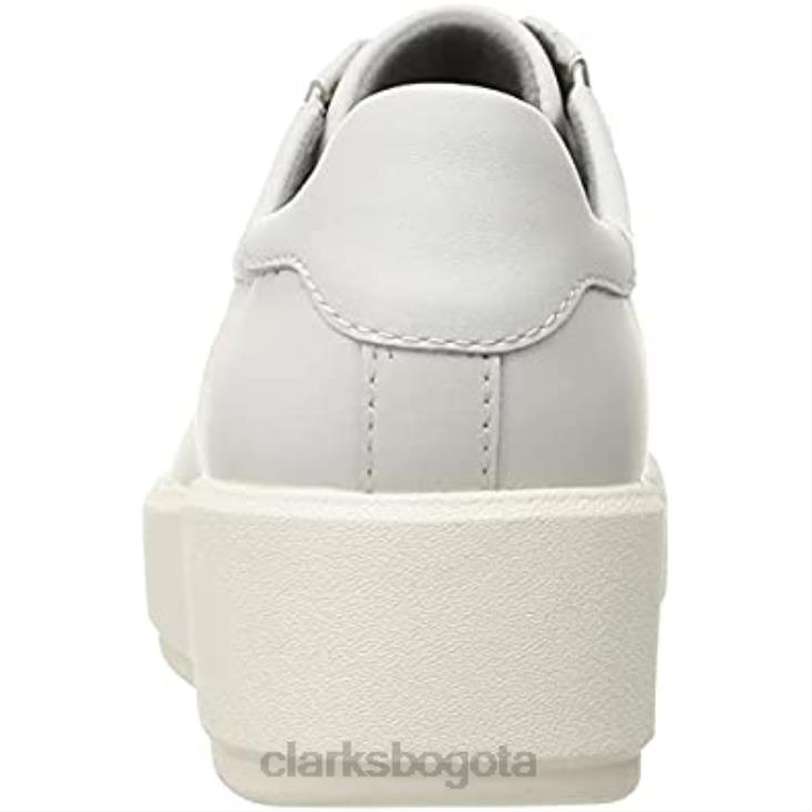 Clarks 0DX8L353 Zapatilla Clarks Layton Lace de piel blanca para mujer mujer