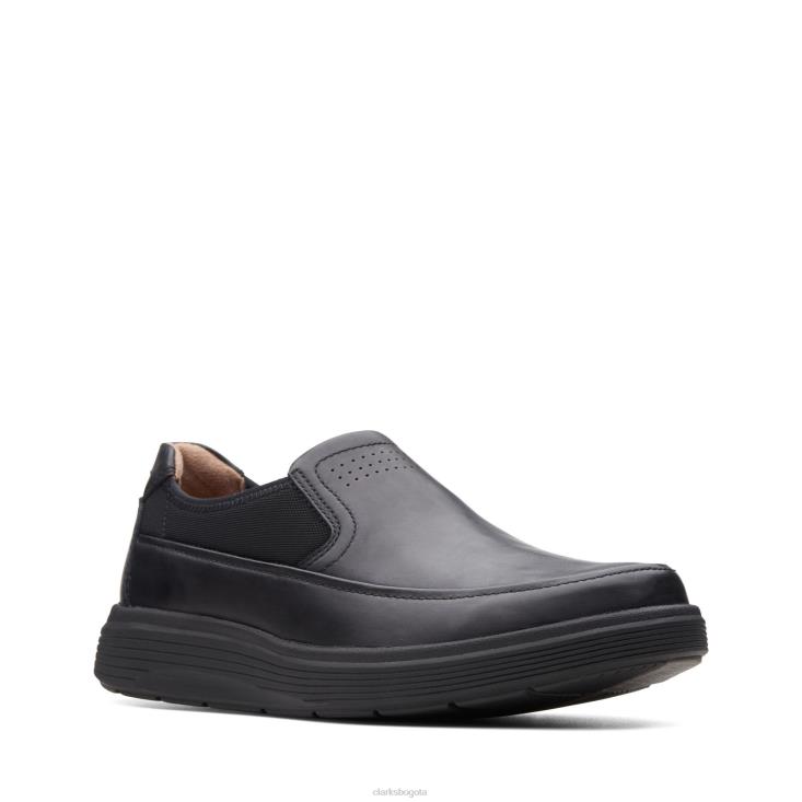 Clarks 0DX8L3556 clarks un abode go de cuero negro hombres cuero negro