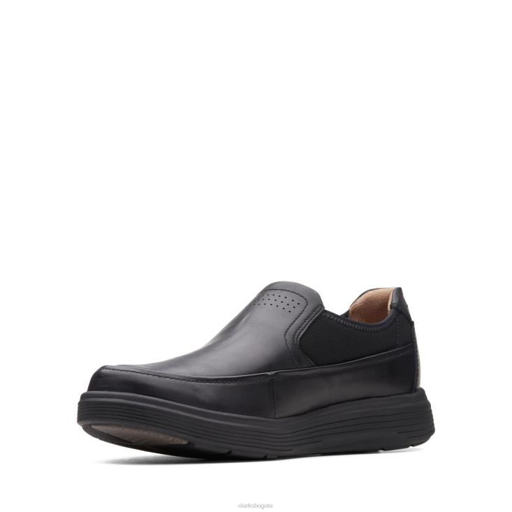 Clarks 0DX8L3556 clarks un abode go de cuero negro hombres cuero negro