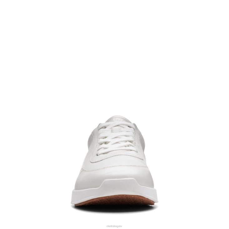 Clarks 0DX8L3559 clarks race lite encaje cuero blanco hombres cuero blanco