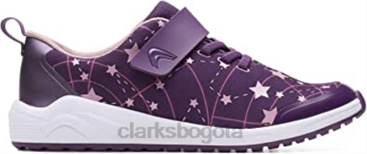 Clarks 0DX8L356 zapatillas deportivas aeon late old textiles violeta combi clarks unisexo