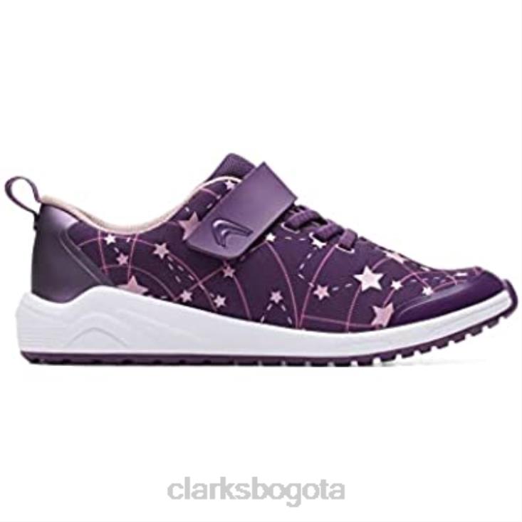 Clarks 0DX8L356 zapatillas deportivas aeon late old textiles violeta combi clarks unisexo