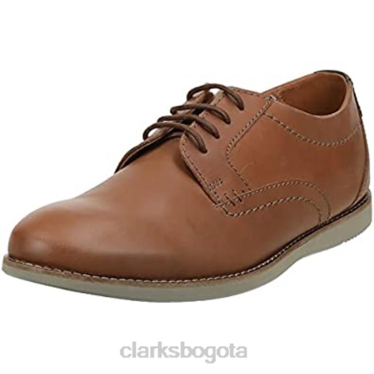 Clarks 0DX8L357 derbys clarks raharto pla para hombre de cuero tostado oscuro hombres cuero bronceado oscuro