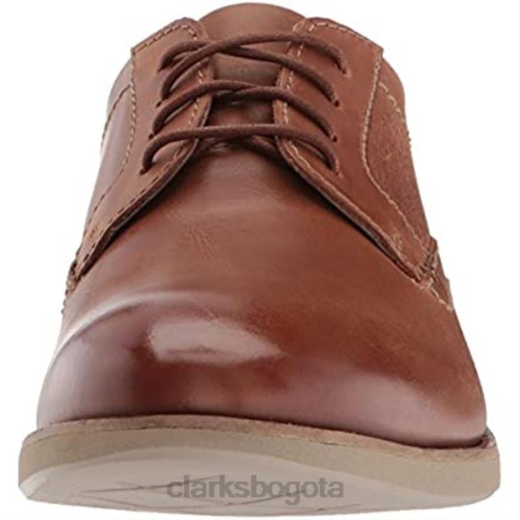 Clarks 0DX8L357 derbys clarks raharto pla para hombre de cuero tostado oscuro hombres cuero bronceado oscuro