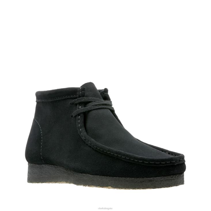 Clarks 0DX8L3572 botas clarks wallabee de ante negro hombres ante negro