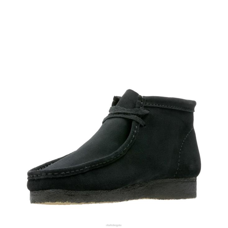 Clarks 0DX8L3572 botas clarks wallabee de ante negro hombres ante negro