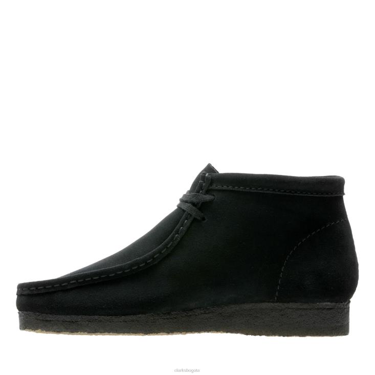Clarks 0DX8L3572 botas clarks wallabee de ante negro hombres ante negro