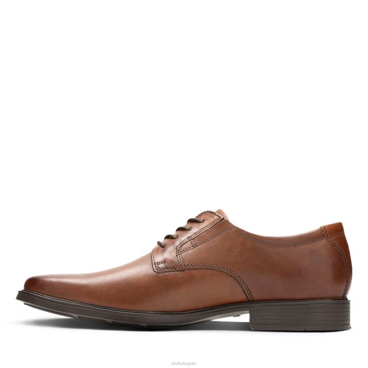 Clarks 0DX8L3579 clarks de cuero tostado oscuro tilden liso hombres cuero bronceado oscuro