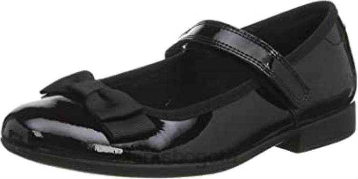 Clarks 0DX8L358 bailarinas scala tap k niño niña negro clarks niños palmadita negra palmadita negra