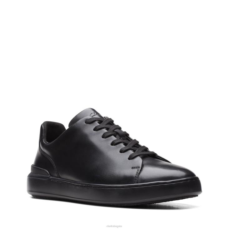 Clarks 0DX8L3584 clarks court lite encaje negro/negro hombres negro
