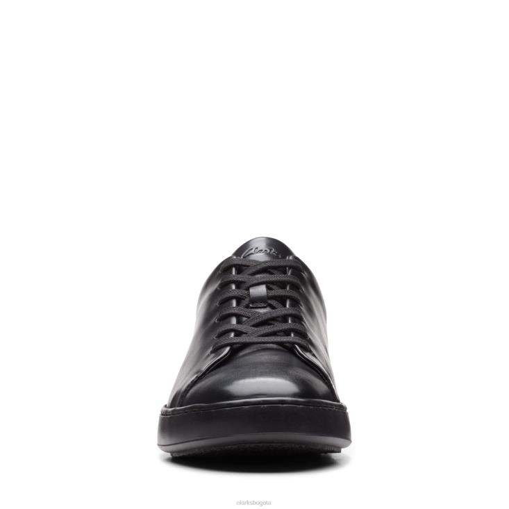 Clarks 0DX8L3584 clarks court lite encaje negro/negro hombres negro