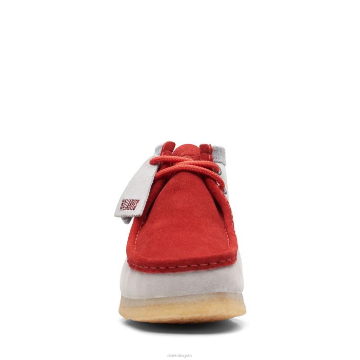 Clarks 0DX8L3594 clarks wallabee bt ny rojo/gris hombres rojo/gris