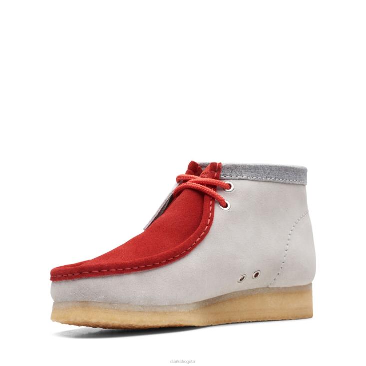 Clarks 0DX8L3594 clarks wallabee bt ny rojo/gris hombres rojo/gris