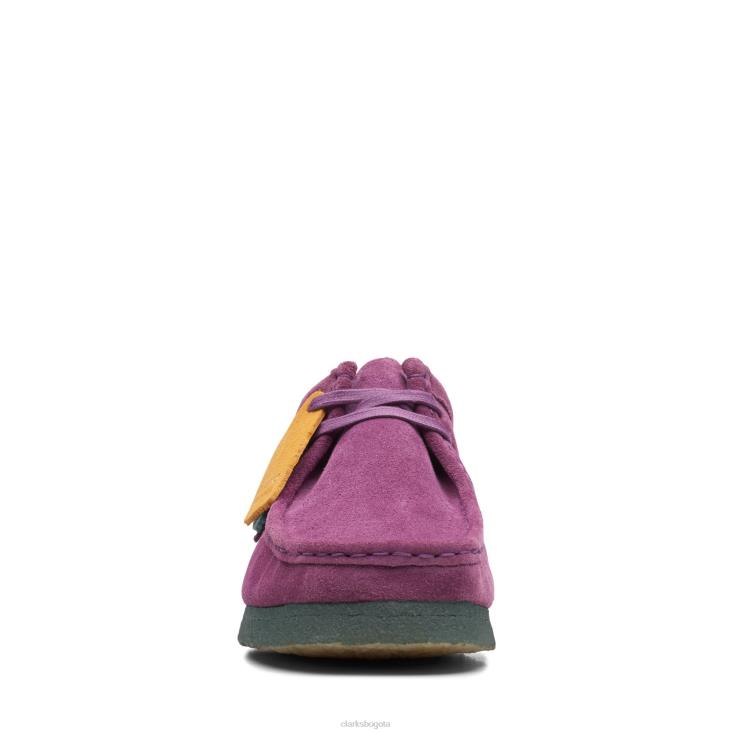 Clarks 0DX8L3599 wallabee clarks morado/verde hombres verde púrpura