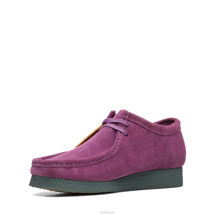 Clarks 0DX8L3599 wallabee clarks morado/verde hombres verde púrpura