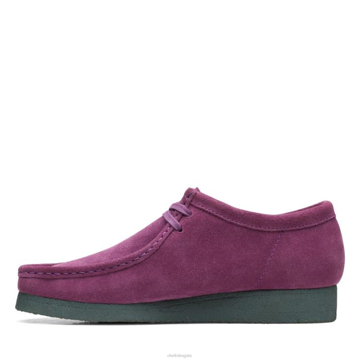 Clarks 0DX8L3599 wallabee clarks morado/verde hombres verde púrpura