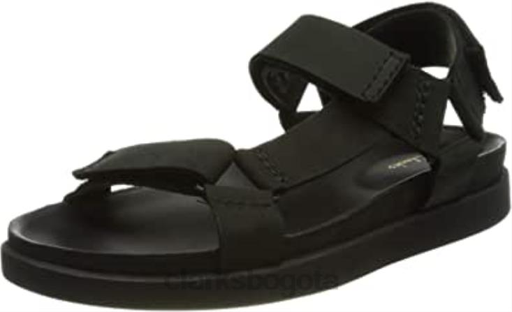 Clarks 0DX8L360 Sandalia clarks sunder range de nobuk negro para hombre hombres nubuck negro