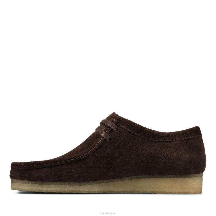 Clarks 0DX8L3601 clarks wallabee ante marrón oscuro hombres gamuza marrón oscuro