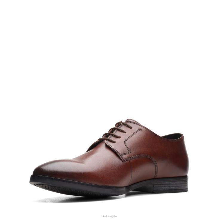 Clarks 0DX8L3604 Clarks de encaje Bradish de cuero marrón hombres cuero marrón