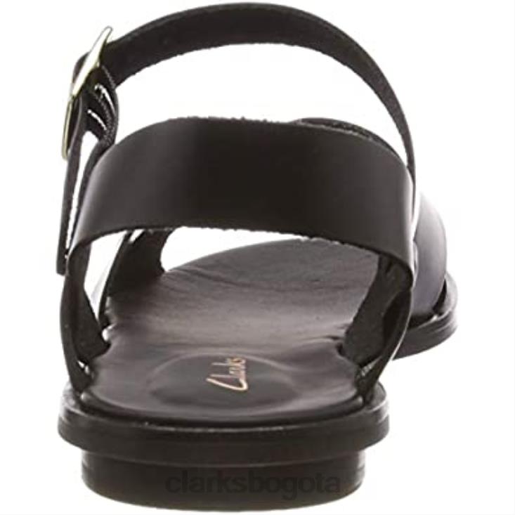 Clarks 0DX8L361 Clarks sandalias negras con tira trasera wil low gild para mujer mujer cuero negro