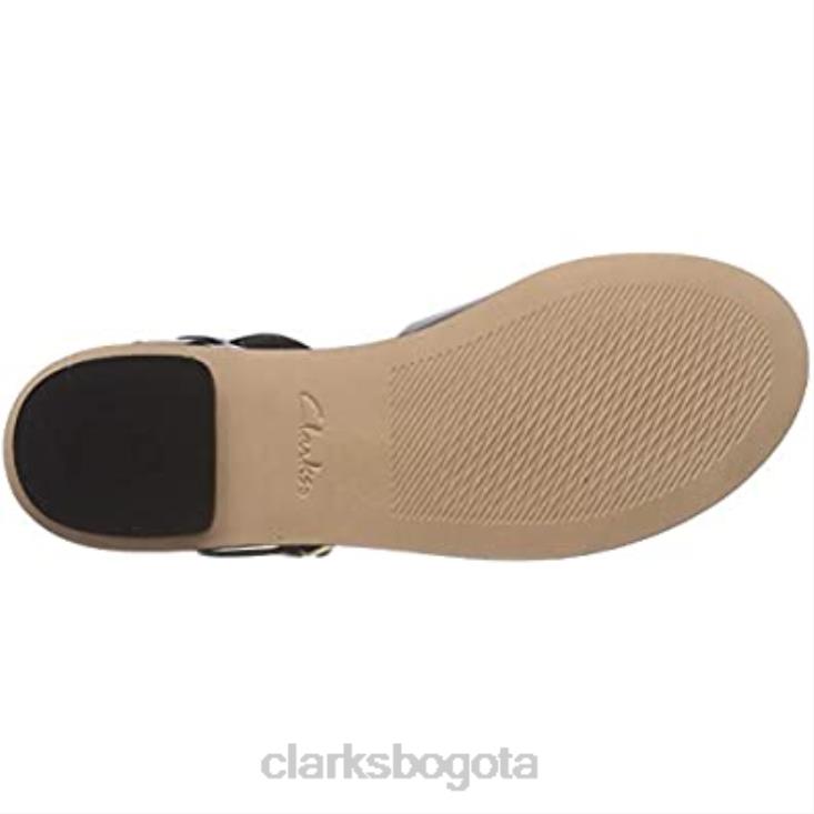 Clarks 0DX8L361 Clarks sandalias negras con tira trasera wil low gild para mujer mujer cuero negro