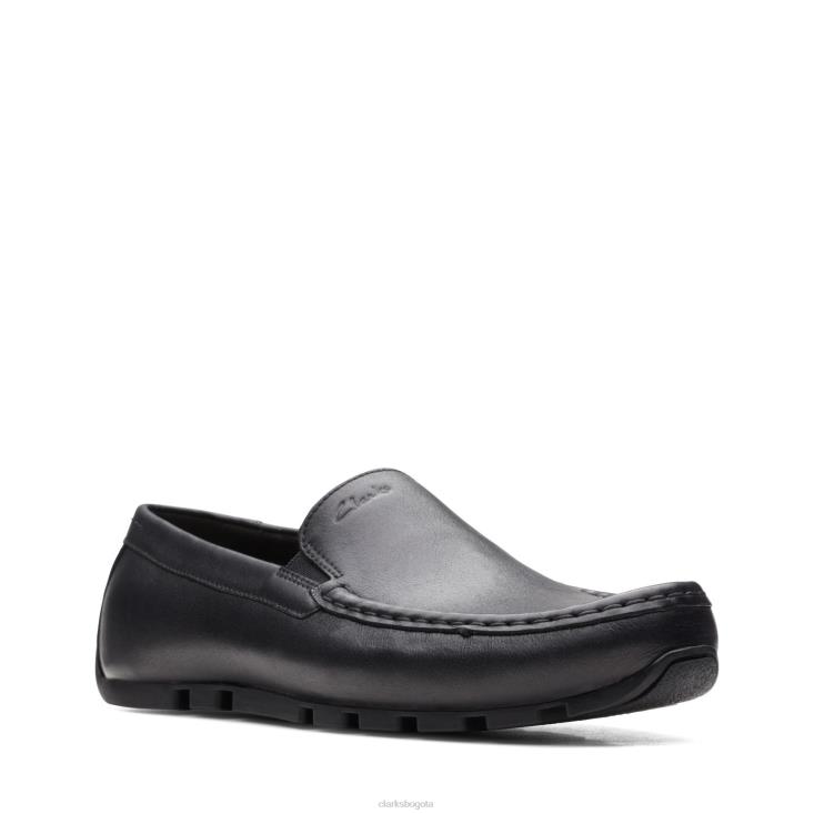 Clarks 0DX8L3613 clarks oswick lisos cuero negro hombres cuero negro