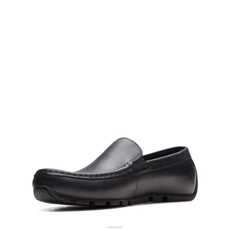 Clarks 0DX8L3613 clarks oswick lisos cuero negro hombres cuero negro