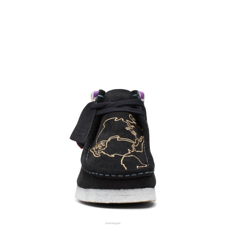 Clarks 0DX8L3615 bota clarks wallabee negra hombres negro