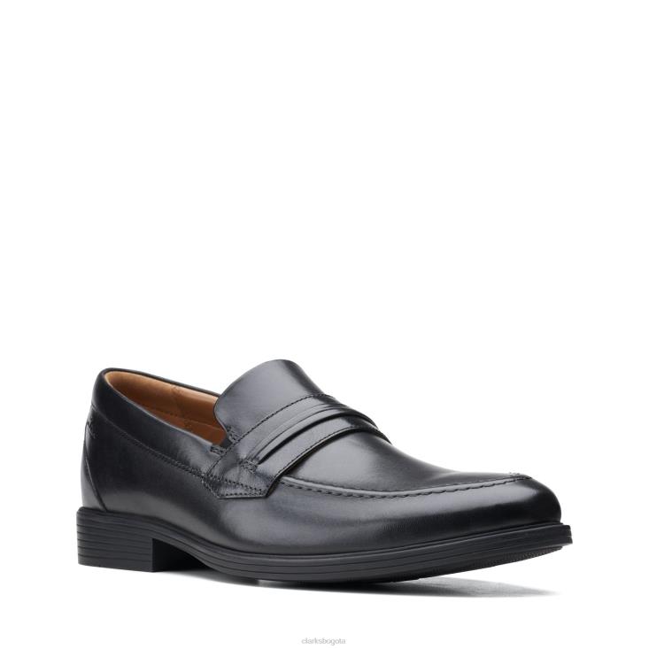 Clarks 0DX8L3619 mocasines clarks whiddon de cuero negro hombres cuero negro