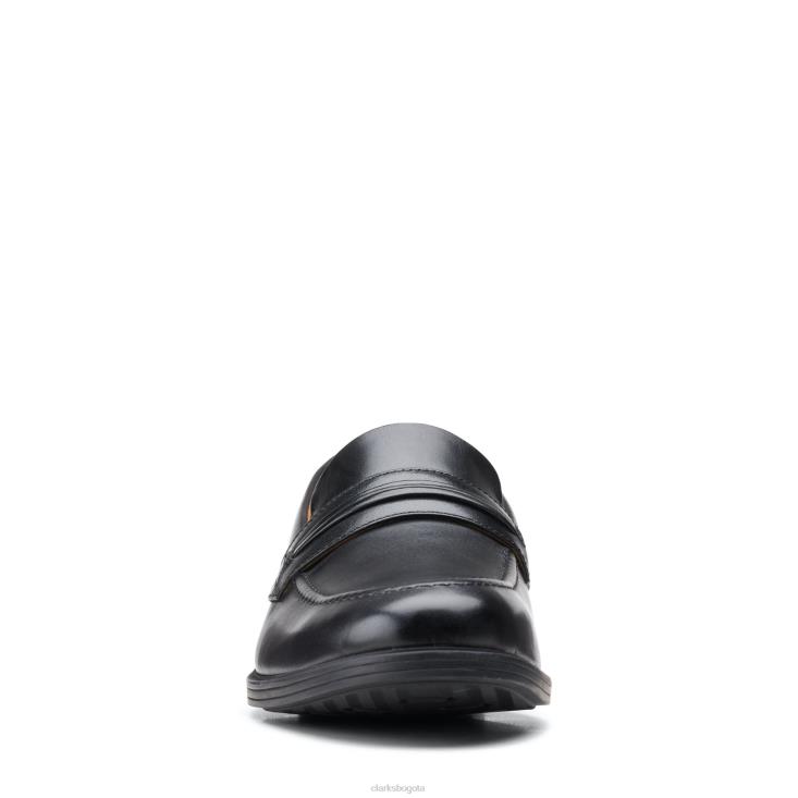 Clarks 0DX8L3619 mocasines clarks whiddon de cuero negro hombres cuero negro