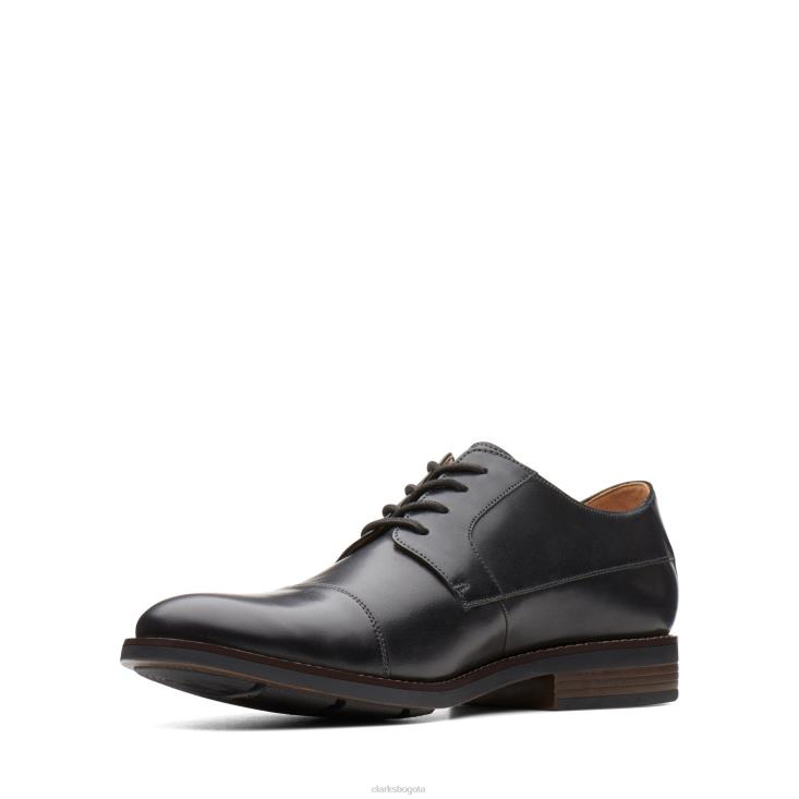 Clarks 0DX8L3627 gorra clarks becken de cuero negro hombres cuero negro