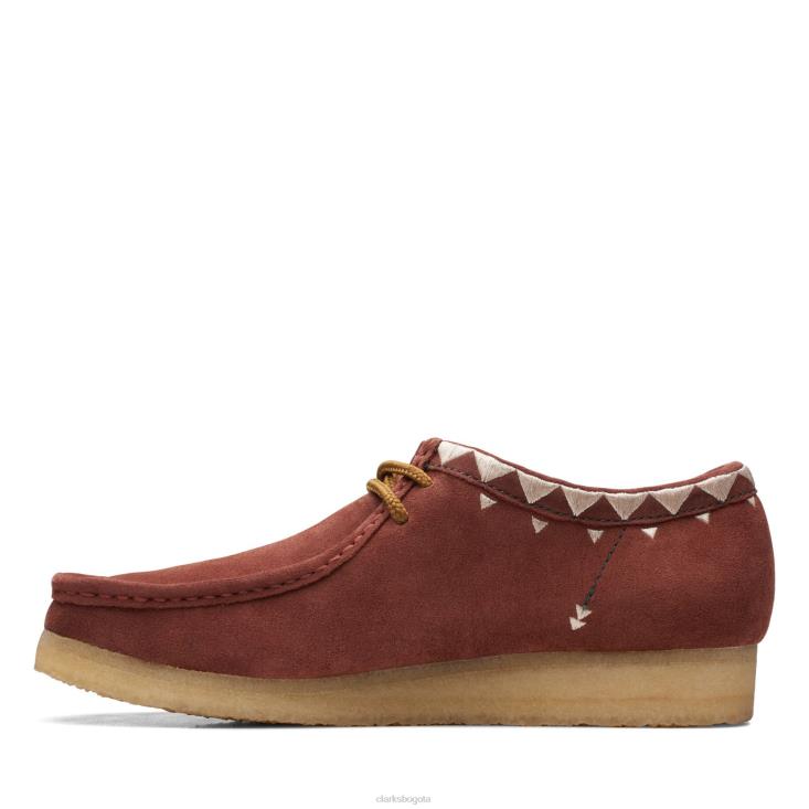 Clarks 0DX8L3630 Wallabee Auburn Clarks hombres castaño