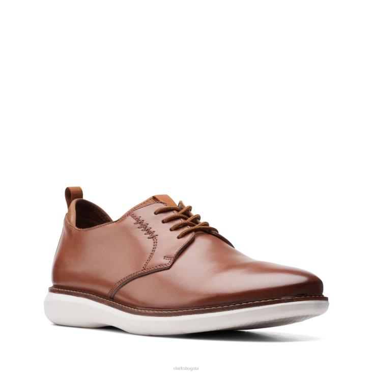 Clarks 0DX8L3632 bronceado oscuro lea clarks brant low hombres lea bronceado oscuro