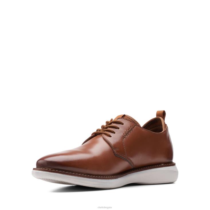 Clarks 0DX8L3632 bronceado oscuro lea clarks brant low hombres lea bronceado oscuro