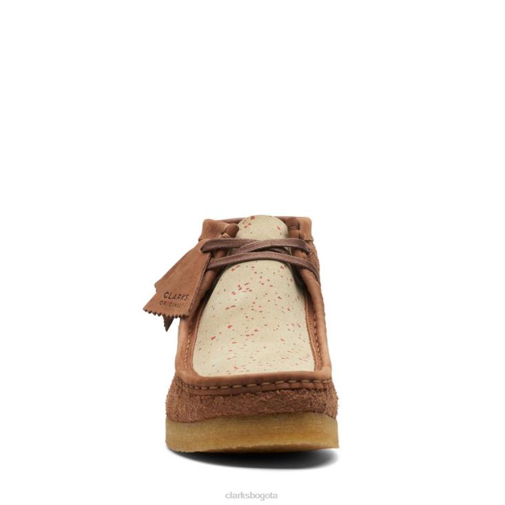 Clarks 0DX8L3640 Bota clarks wallabee marrón/rojo hombres rojo marrón
