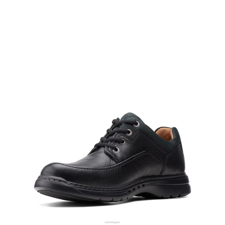 Clarks 0DX8L3646 clarks de cuero caídos negros un brawley lace hombres cuero negro caído