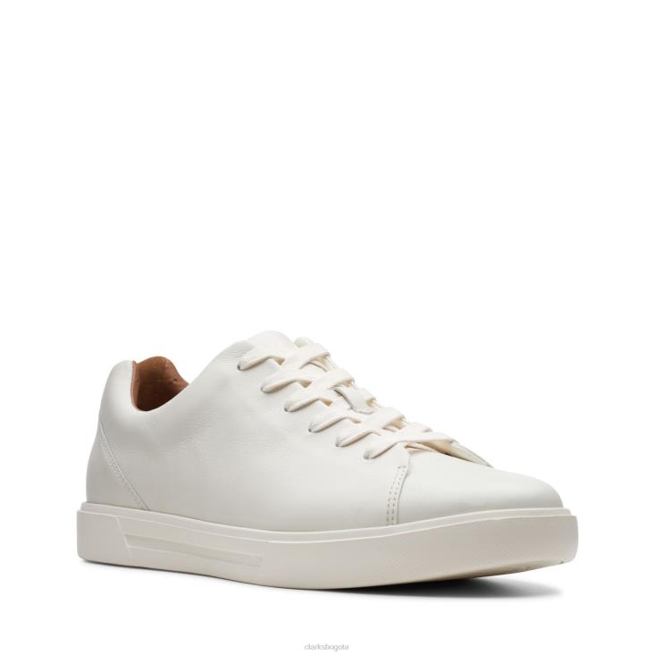 Clarks 0DX8L3652 clarks de encaje un costa de cuero blanco hombres cuero blanco
