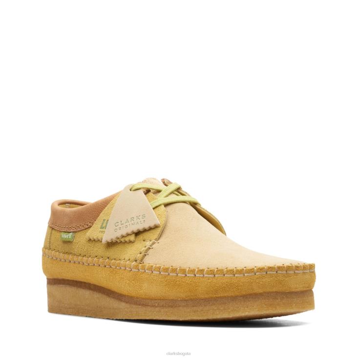 Clarks 0DX8L3654 Clarks amarillos tejedores hombres amarillo