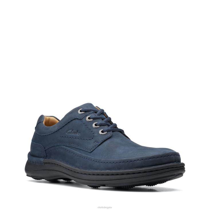 Clarks 0DX8L3666 clarks naturaleza tres nubuck azul marino hombres nubuck azul marino
