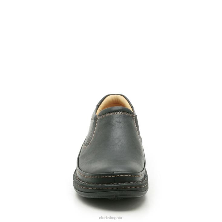Clarks 0DX8L3671 naturaleza fácil clarks cuero negro hombres cuero negro
