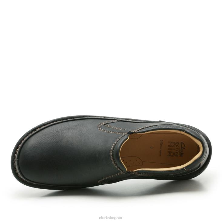 Clarks 0DX8L3671 naturaleza fácil clarks cuero negro hombres cuero negro