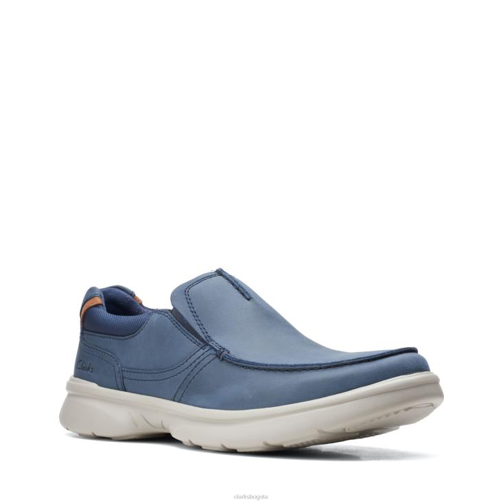 Clarks 0DX8L3679 bradley free clarks cuero azul marino hombres cuero azul marino