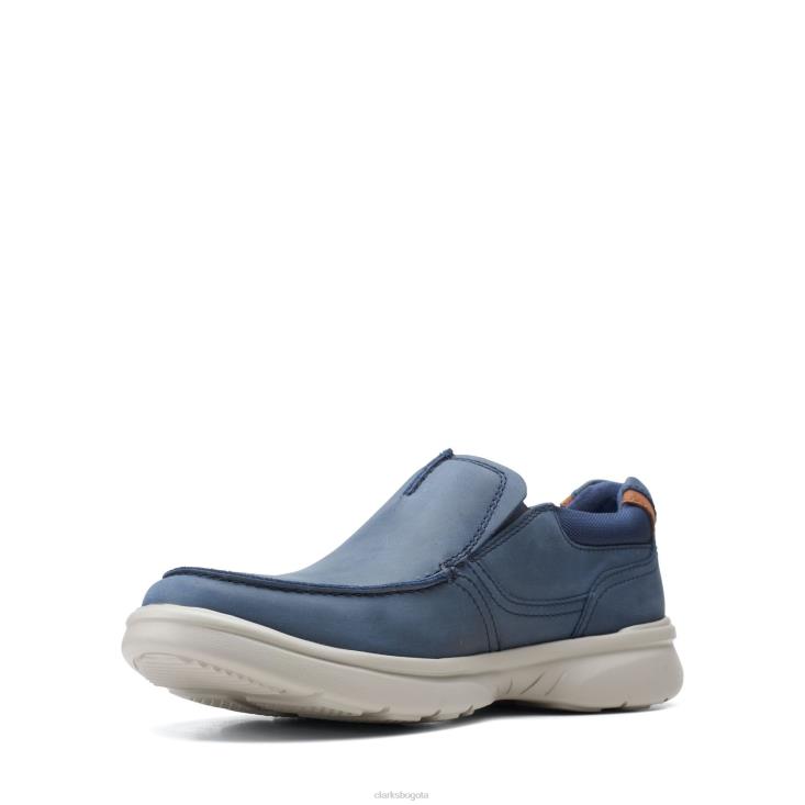 Clarks 0DX8L3679 bradley free clarks cuero azul marino hombres cuero azul marino