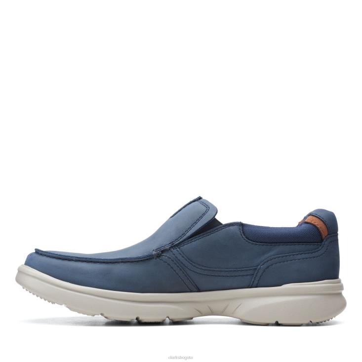Clarks 0DX8L3679 bradley free clarks cuero azul marino hombres cuero azul marino