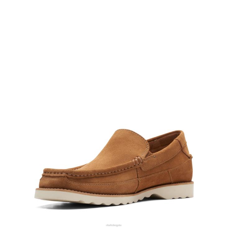 Clarks 0DX8L3680 clarks durleigh edge ante coñac hombres gamuza coñac