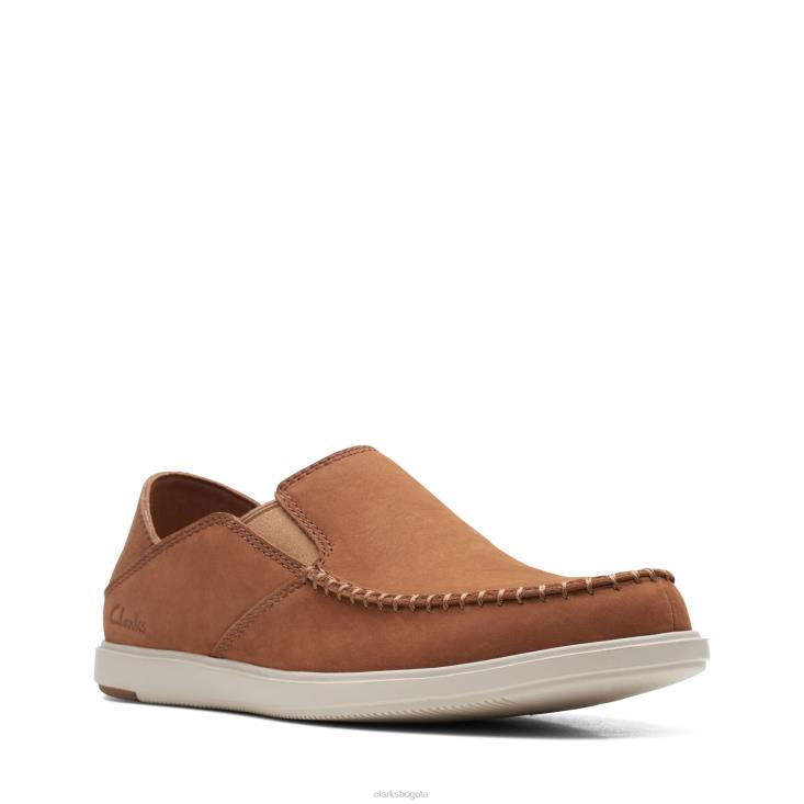 Clarks 0DX8L3689 Slip Bratton de nobuk tostado oscuro de Clarks hombres nubuck bronceado oscuro
