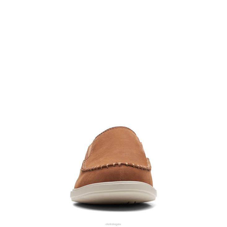 Clarks 0DX8L3689 Slip Bratton de nobuk tostado oscuro de Clarks hombres nubuck bronceado oscuro
