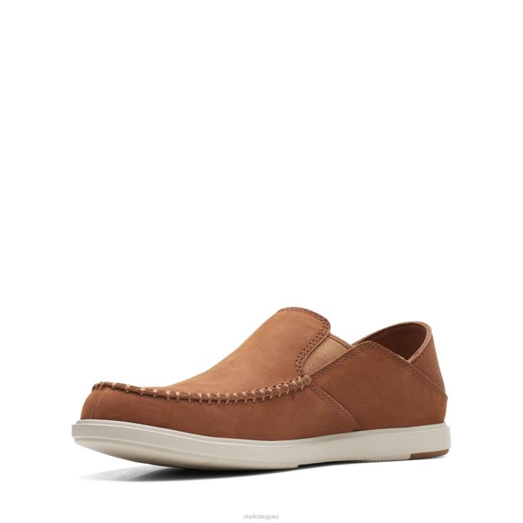 Clarks 0DX8L3689 Slip Bratton de nobuk tostado oscuro de Clarks hombres nubuck bronceado oscuro